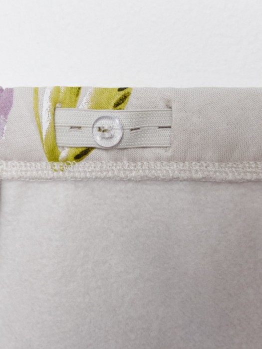 широкие брюки с  принтом для девочек из хлопка спереди