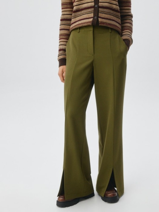 широкие брюки с разрезами от бренда sela вид слева