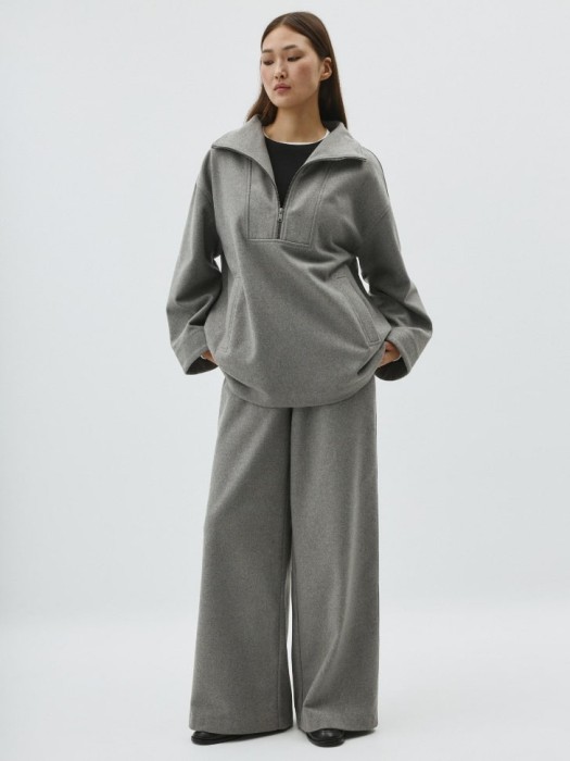 широкие брюки с содержанием шерсти 4680704171419 фотография