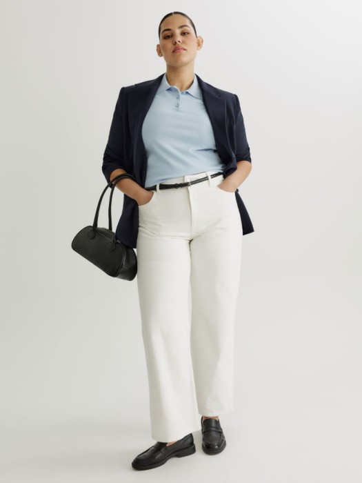 широкие джинсы 411 из органического хлопка из хлопка спереди