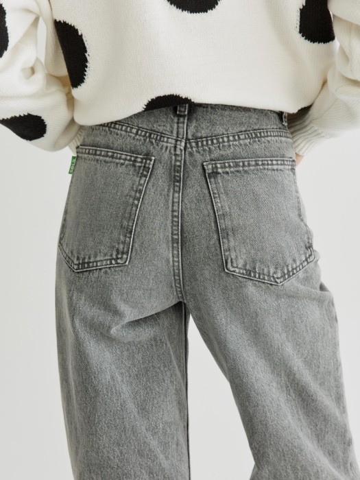 широкие джинсы 411 из органического хлопка из хлопка спереди