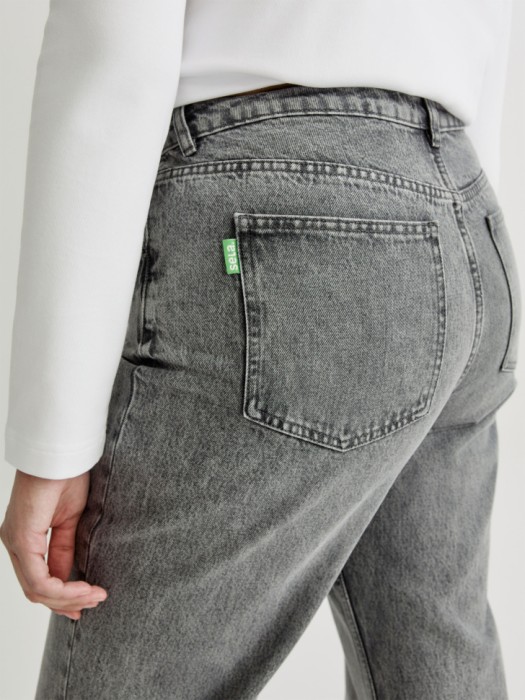 широкие джинсы 411 из органического хлопка для взрослого возраста с изнаночной стороны