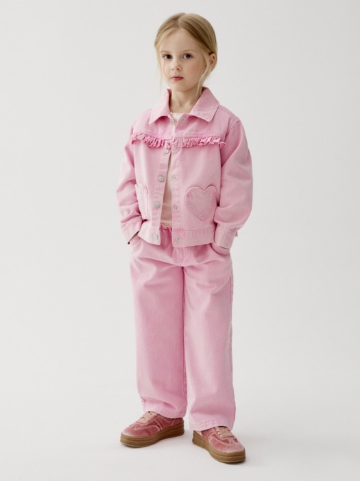 широкие джинсы на резинке для девочек 4610517527639 фотография