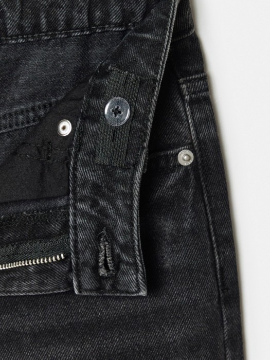 широкие джинсы с высокой посадкой для девочек из хлопка спереди