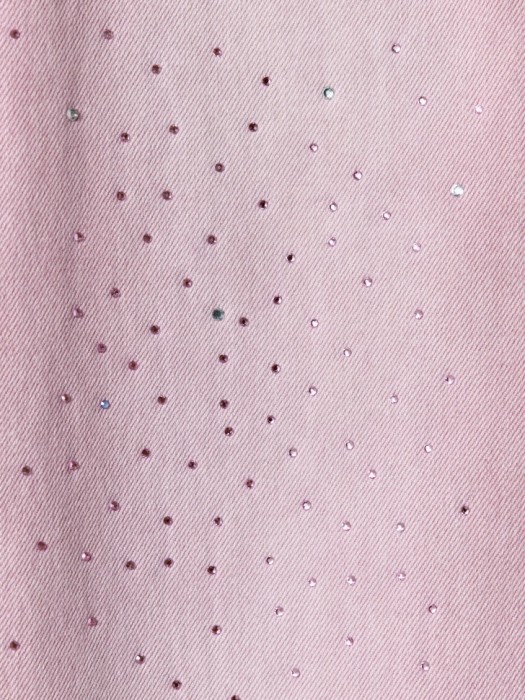 широкие джинсы со стразами для девочек из джинсы и джинскота спереди