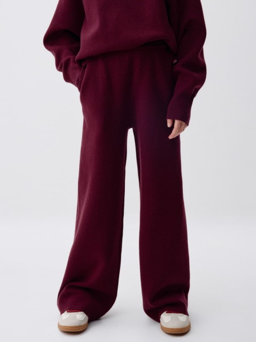 широкие вязаные брюки для девочек от бренда sela вид слева