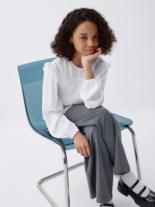 школьная блузка из вискозы для девочек 4680798266558 фотография