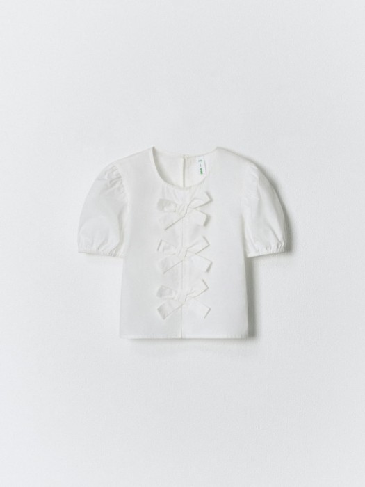 школьная блузка с бантиками для девочек из россии вид сбоку