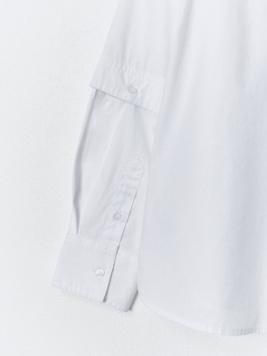 школьная рубашка с отстегивающимися рукавами для мальчиков универсального стиля с лицевой стороны