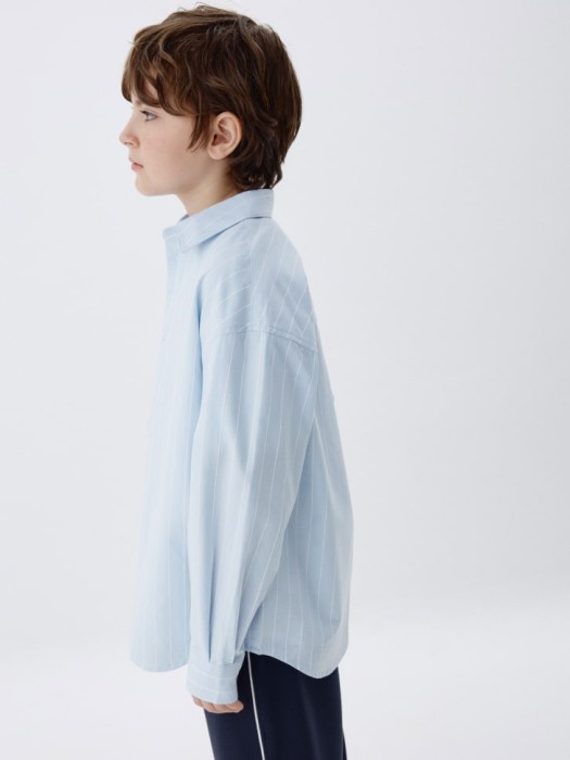 школьная рубашка в полоску для мальчиков по цене 1599 руб вид справа