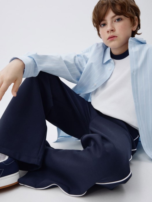 школьная рубашка в полоску для мальчиков из россии вид сбоку