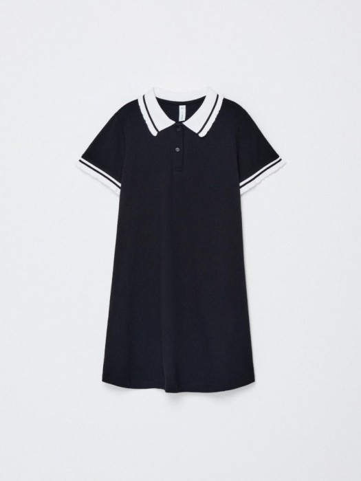 школьное платье с воротником для девочек из россии вид сбоку