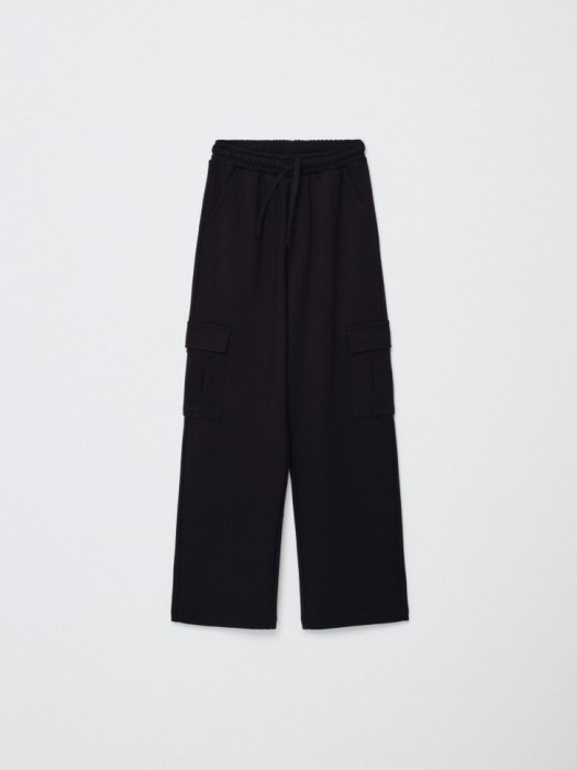 школьные брюки карго из трикотажа для девочек 4680704610185 фотография