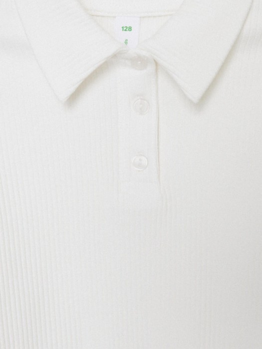 школьный лонгслив с воротником для девочек из хлопка спереди