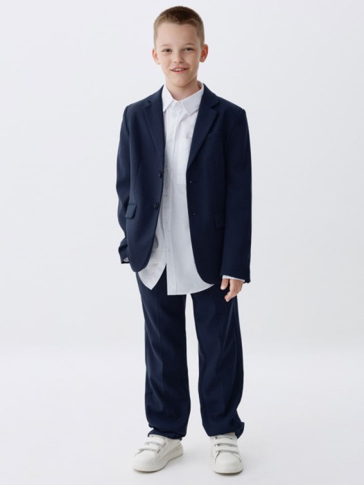 школьный пиджак regular fit для мальчиков от бренда sela вид слева