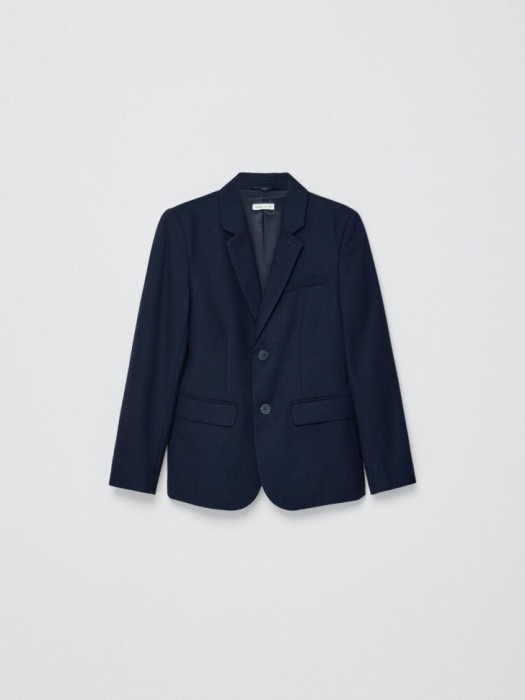 школьный пиджак slim fit из фактурной ткани для мальчиков по цене 3199 руб вид справа