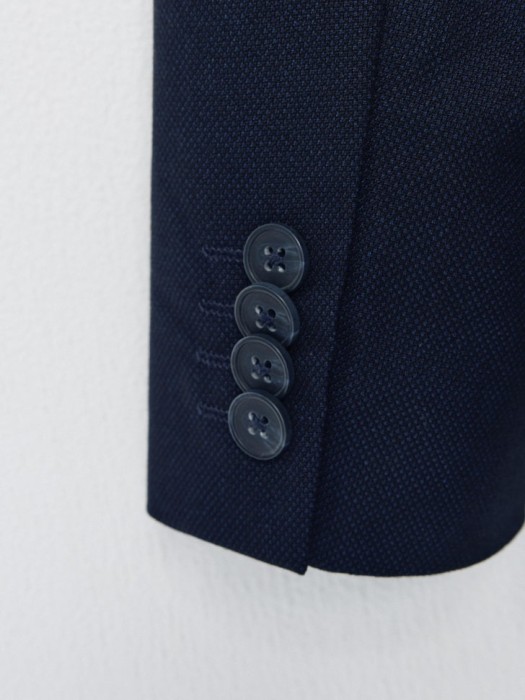 школьный пиджак slim fit из фактурной ткани для мальчиков из льна спереди