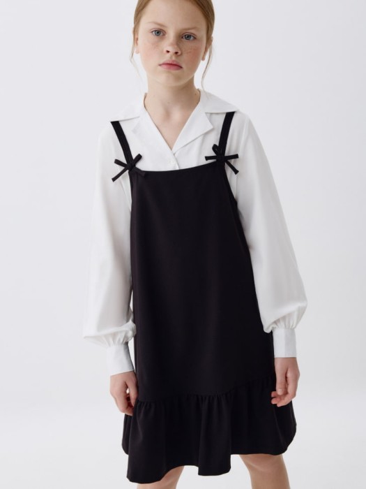 школьный сарафан с бантиками для девочек по цене 1299 руб вид справа