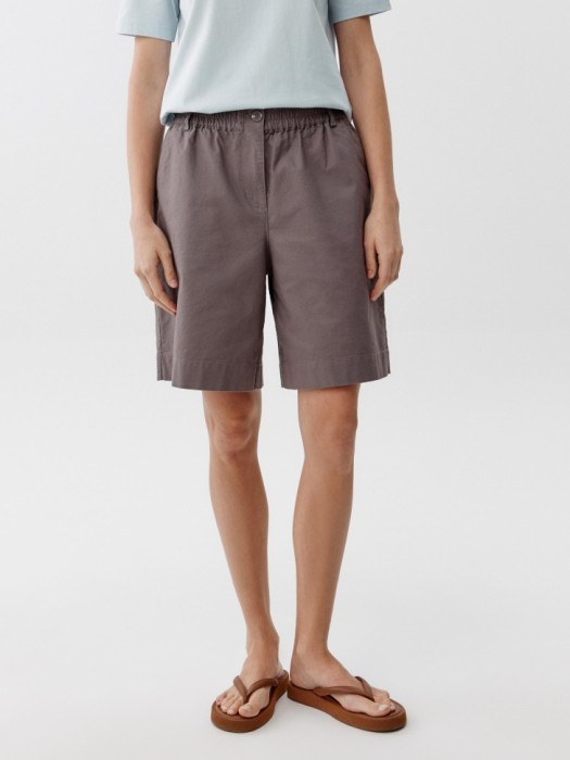 шорты-бермуды с высокой посадкой от бренда sela вид слева