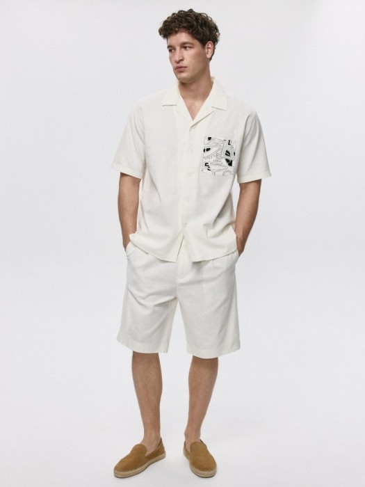 шорты из смесового льна 4680704345148 фотография