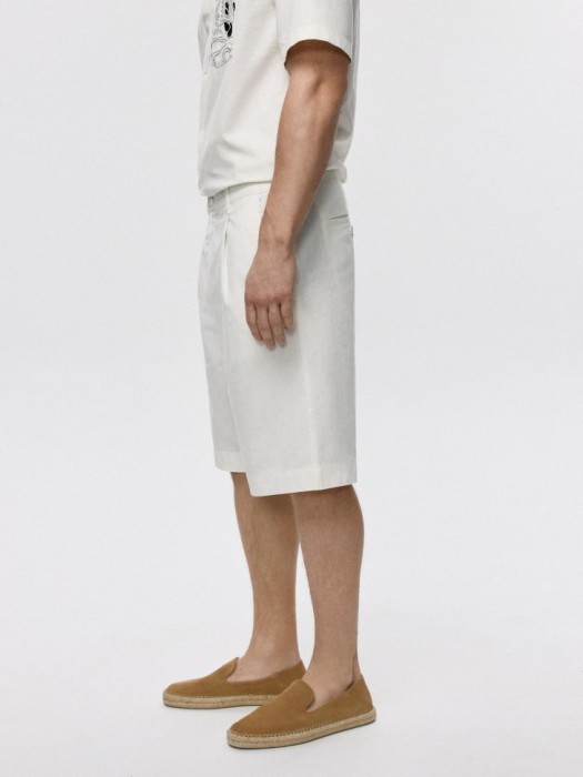 шорты из смесового льна по цене 3799 руб вид справа