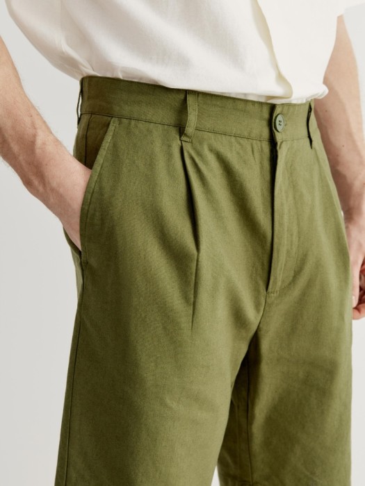 шорты из смесового льна из россии вид сбоку