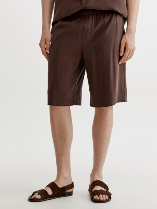 шорты прямого кроя из твила от бренда sela вид слева