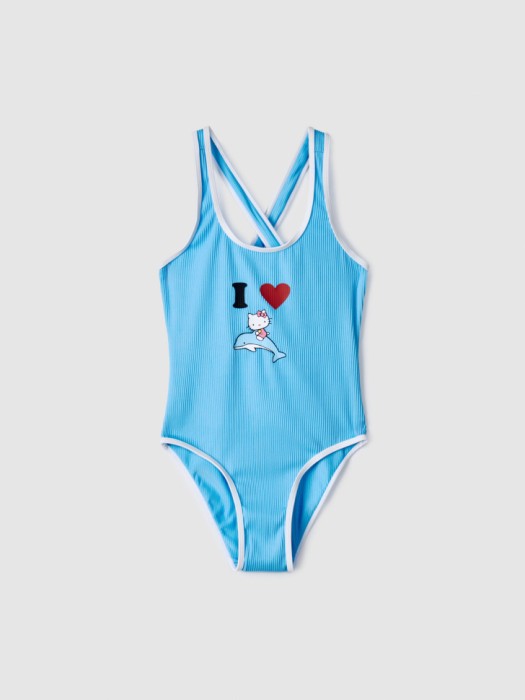 слитный купальник с принтом hello kitty для девочек 4610517556073 фотография