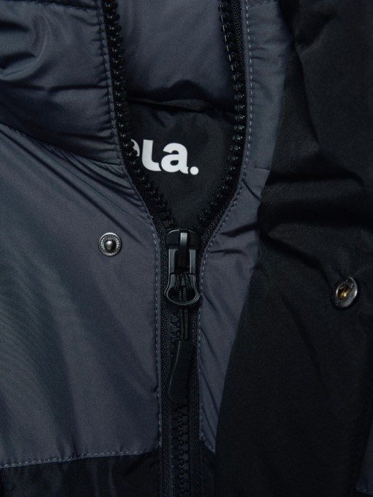 стеганая куртка оверсайз из флиса спереди