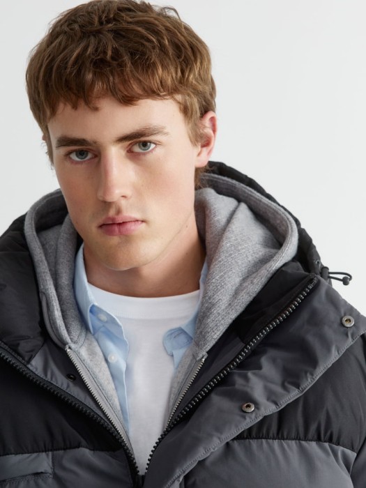 стеганая куртка оверсайз универсального стиля с лицевой стороны