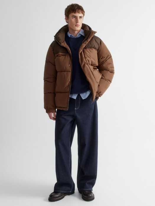 стеганая куртка оверсайз от бренда sela вид слева