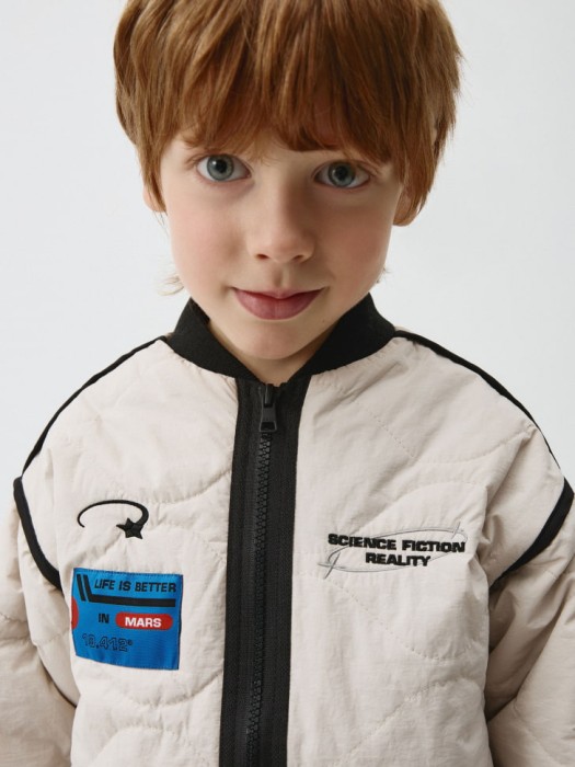 стеганая куртка с вышивкой для мальчиков 4680704447064 фотография