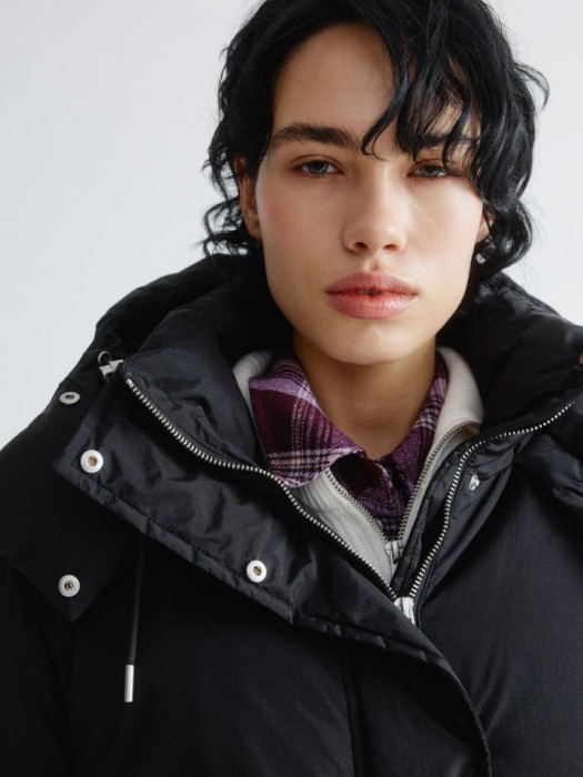 стеганое пальто с капюшоном по цене 4599 руб вид справа