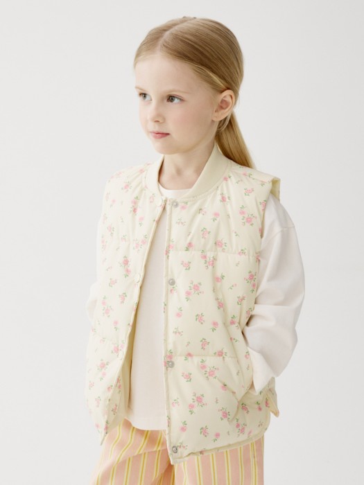 стеганый дутый жилет с принтом для девочек 4610517415707 фотография