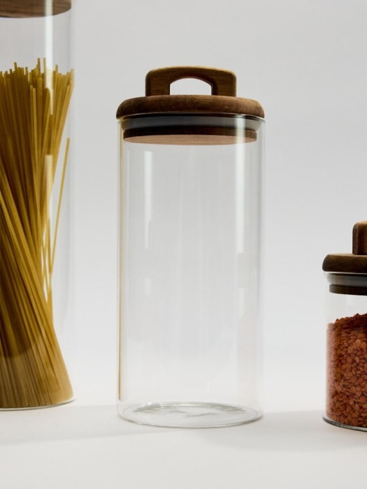 стеклянный контейнер для хранения продуктов от бренда sela вид слева