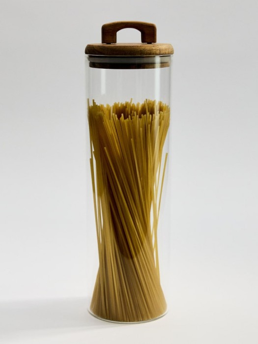 стеклянный контейнер для хранения продуктов от бренда sela вид слева