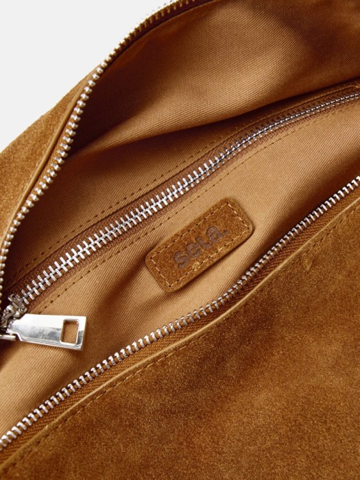 сумка из натуральной замши премиум качества из замши спереди