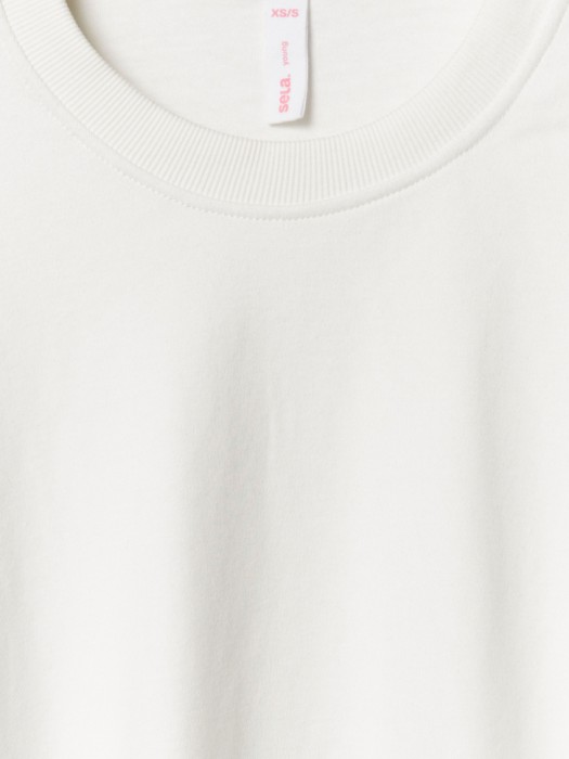 свитшот-баллон оверсайз из линейки  young из хлопка спереди