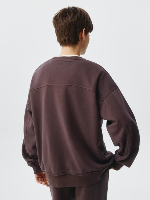 свитшот оверсайз с кислотной стиркой по цене 1499 руб вид справа