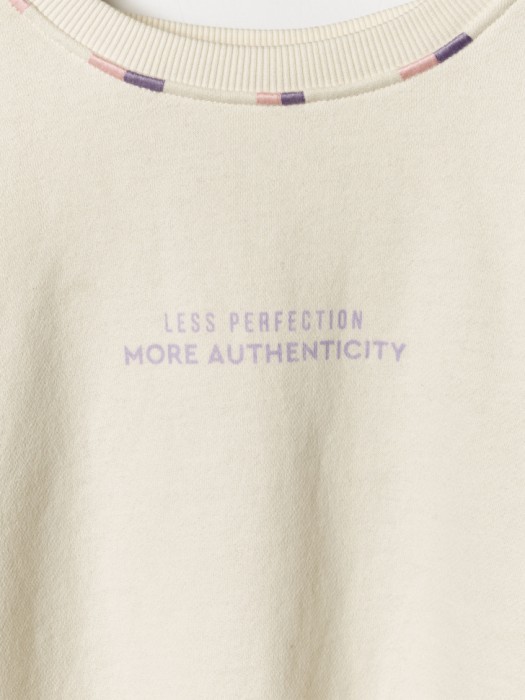 свитшот оверсайз с принтом из футера с бархатистым эффектом из хлопка спереди