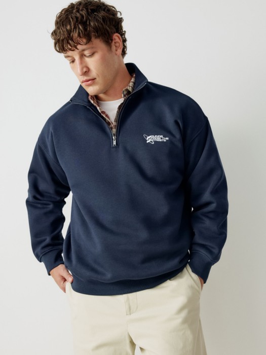 свитшот оверсайз с воротником на молнии 4640611696788 фотография