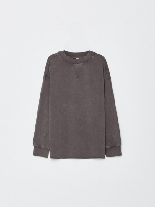 свитшот с кислотной стиркой для девочек по цене 1199 руб вид справа