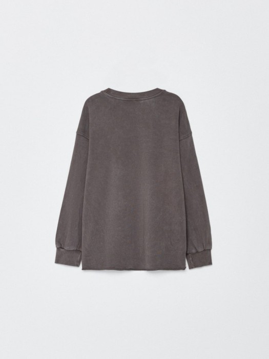 свитшот с кислотной стиркой для девочек из россии вид сбоку