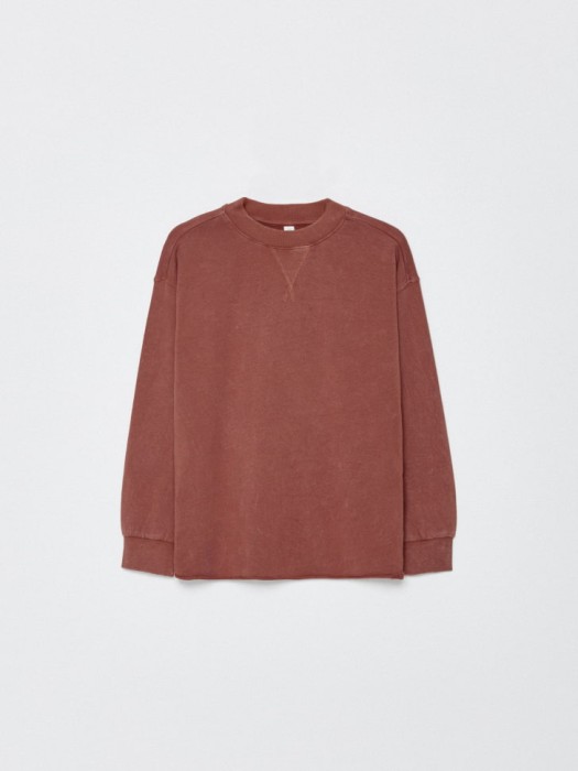 свитшот с кислотной стиркой для девочек по цене 1199 руб вид справа