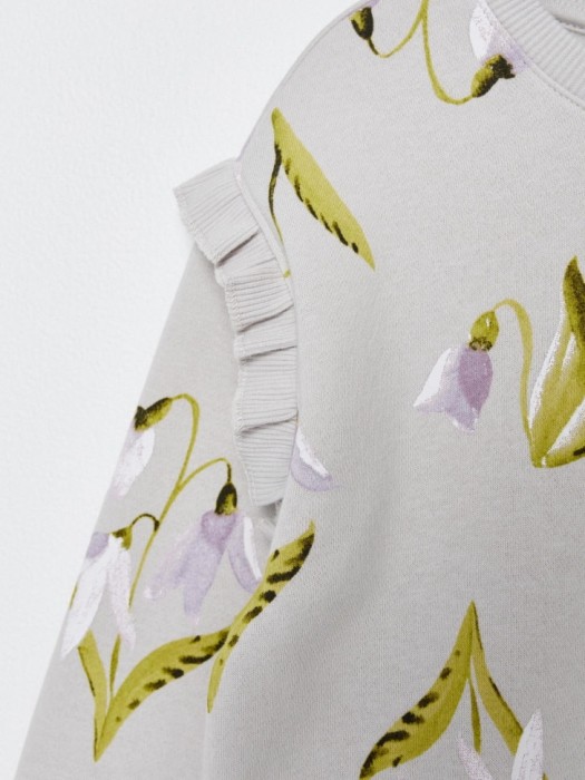 свитшот с оборками для девочек по цене 999 руб вид справа