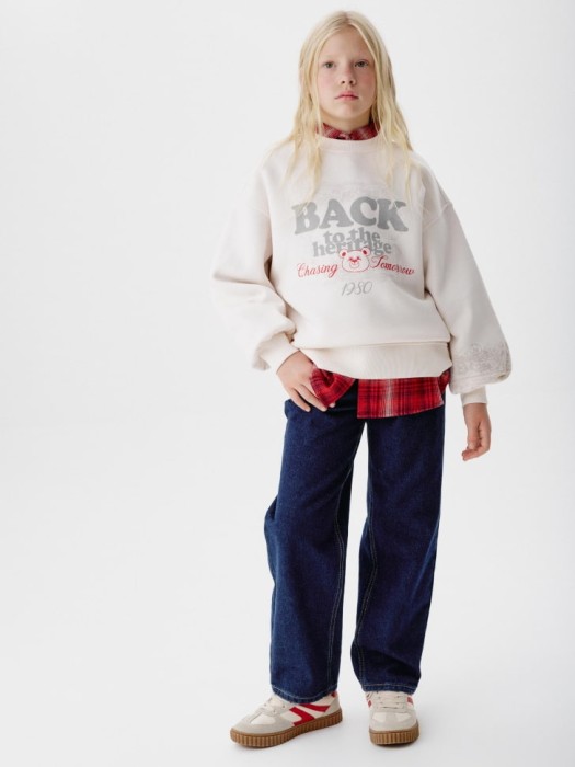 свитшот с принтом детский от бренда sela вид слева