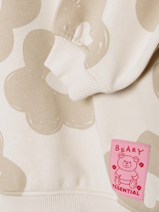 свитшот с принтом для девочек из хлопка спереди