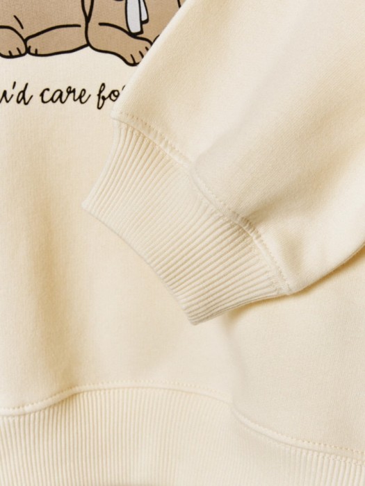 свитшот с принтом для девочек из хлопка спереди