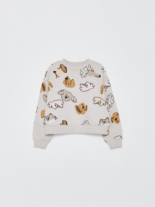 свитшот с принтом для девочек по цене 999 руб вид справа