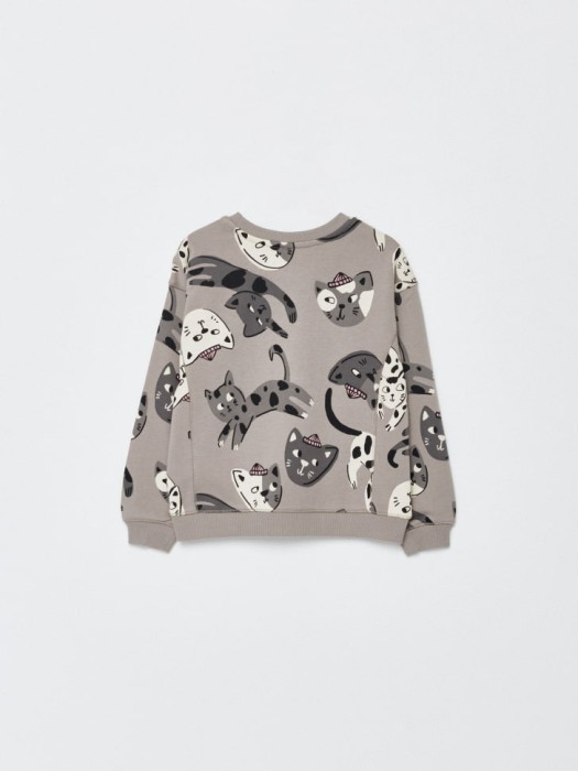 свитшот с принтом для девочек от бренда sela вид слева